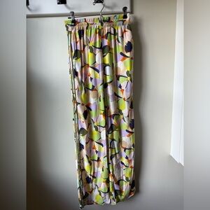 CABALLERO Max Pants Retro Flower Colorful Pull On Lightweight‎ Floral Flowy XS